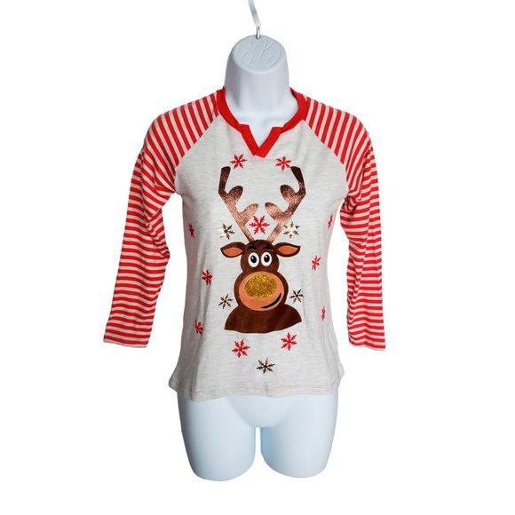 🎁 Poof Girl Reindeer Christmas T-shirt - Picture 1 of 3